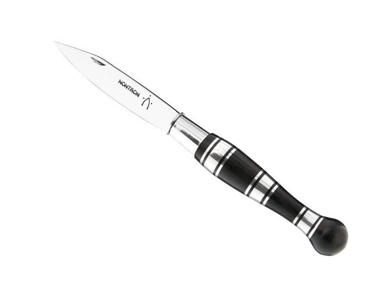 COUTEAU NONTRON 25 MANCHE BOULE 12CM EBENE/ ALUMINIUM