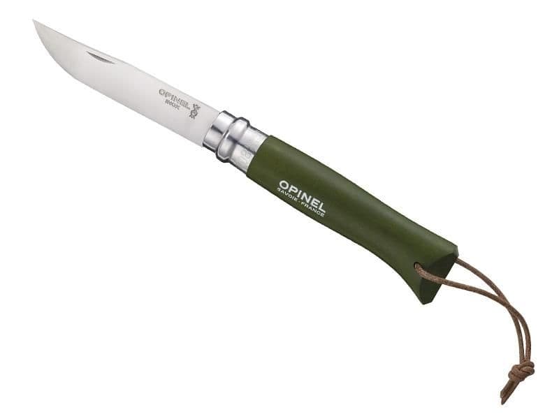 OPINEL 8 VRI KAKI + LIEN BAROUDEUR