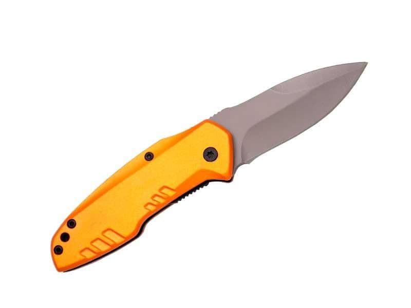 COUTEAU THIRD ALUMINIUM ORANGE 9CM INOX