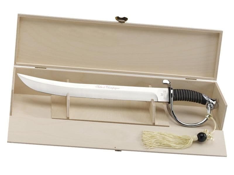 SABRE A CHAMPAGNE FOX 40CM EN COFFRET BOIS