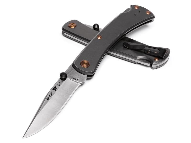 COUTEAU BUCK SLIM PRO TRX TITANIUM 0110GYSLE1